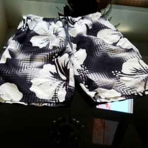 Men's black & white swim trunks size 38 waist